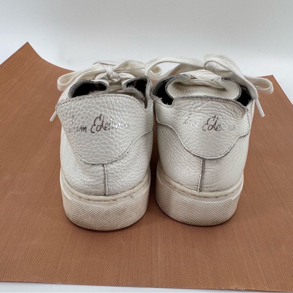 Sam Edelman Women’s Poppy Lace-up Leather White Sneakers 8.5 - Picture 3 of 6